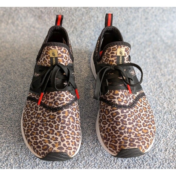 New Balance Size 7.5 Nergize Sport V1 Leopard Print Sneakers Athletic Shoes - Picture 2 of 8